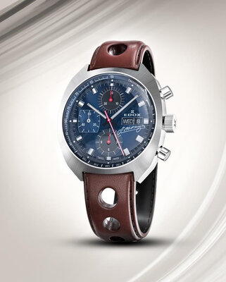 Edox Sportsman Automatic 01132-3BU-BUGN Fangio Limited Edition 115pcs (+ curea de rezervă)