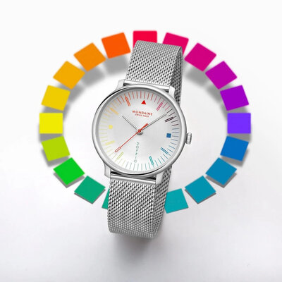 Mondaine Doppio Quartz MLE.33112.SM Bauhaus Inspired