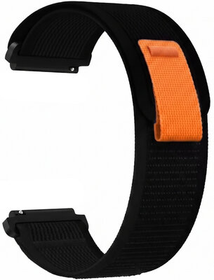 Curea din nylon Ricardo Carezza 22mm, Black, Quick Release