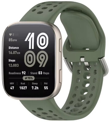 Curea din silicon Amazfit 22mm, verde, Quick Release