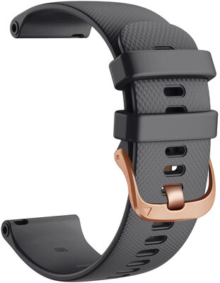 curea din silicon Ricardo Aprica 18mm, Black, Quick Release