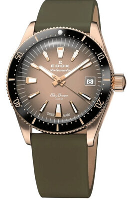 Edox SkyDiver 38 Date Automatic 80131-37rnc-vdbei (+ curea de rezervă)
