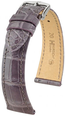 Curea din piele Hirsch London L 04207012-2, mov, piele de aligator, lungime L, Quick Release