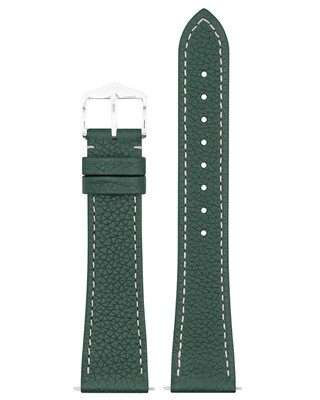 Curea din piele Hirsch Bologna L 01802040-2, verde, piele de vițel, lungime L, Quick Release