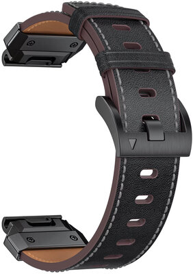 Curea din piele Ricardo Sappada 22mm, Black, QuickFit