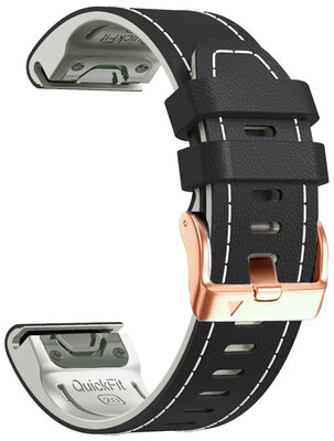 curea din piele Ricardo Sansicario 20mm, Black, QuickFit