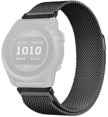 Brățară din oțel inoxidabil Ricardo Champoluc 20mm, Black, QuickFit