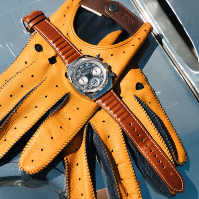 Bulova Archive Series "Shelby" Racer Chronograph Quartz 96K118 Limited Edition 9999pcs (+ curea de rezervă)