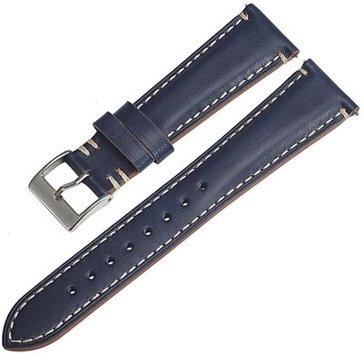 Curea din piele Ricardo Aosta premium, Blue, Quick Release