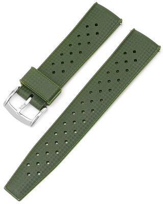 Curea din cauciuc Ricardo Salerno premium 20mm, Green, Quick Release
