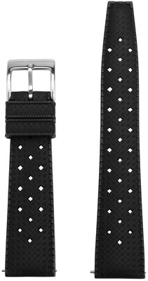 Curea din cauciuc Ricardo Terni premium 20mm, Black, Quick Release
