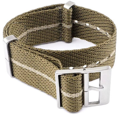 Curea textilă Ricardo Mantova premium, Brown, NATO