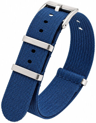Curea textilă Ricardo Olbia premium, Blue, NATO