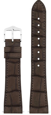 Curea din piele Hirsch London Nubuk L 04277010-2, maro, piele de aligator, lungime L, Quick Release