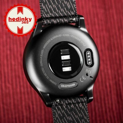 Garmin Vivomove 3 Style, Slate / Black Nylon Band