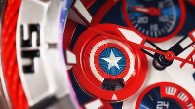 Invicta Marvel Lady Quartz 44mm 27018 Captain America Limited Edition 4000pcs