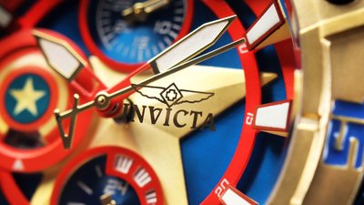 Invicta Marvel Lady Quartz 44mm 27019 Captain America Limited Edition 4000pcs