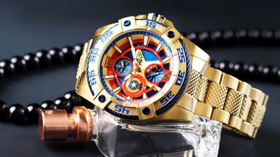 Invicta Marvel Lady Quartz 44mm 27019 Captain America Limited Edition 4000pcs