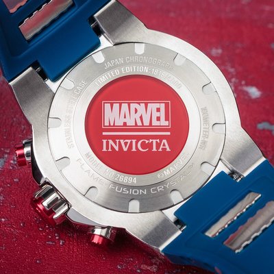 Invicta Marvel Quartz 51mm Chronograph 26894 Captain America Limited Edition 4000pcs