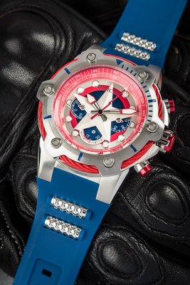Invicta Marvel Quartz 51mm Chronograph 26894 Captain America Limited Edition 4000pcs