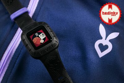 Curea din plastic Garmin (pentru Vívofit junior 3), negru, Marvel, Black Panther, 010-12666-40