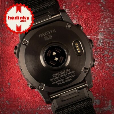 Garmin Tactix 7 Pro Solar Sapphire Ballistics Edition curea din nylon neagră (+ curea de rezervă)