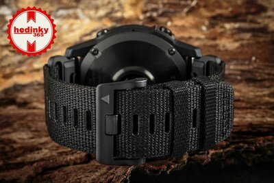 Garmin Tactix 7 Pro Solar Sapphire curea din nylon neagră (+ curea de rezervă)