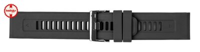 Curea de silicon Ricardo 26mm (pro Garmin Fenix 8/7X/6X (51mm), Tactix aj.), culoarea neagră, QuickFit