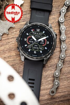 Curea de silicon Ricardo 26mm (pro Garmin Fenix 8/7X/6X (51mm), Tactix aj.), culoarea neagră, QuickFit