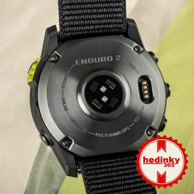 Garmin Enduro 2 Carbon Gray DLC Titanium / Black UltraFit Nylon Strap (+ curea de rezervă)