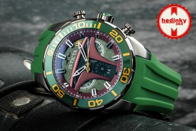Invicta Star Wars Quartz 50mm 35051 Boba Fett Limited Edition 1977pcs