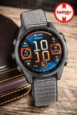 Curea din nylon Ricardo 20mm (pentru Garmin Fenix 8/7S/6S (43mm) și altele), gri, cu trecere