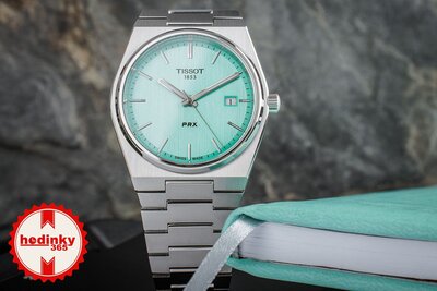 Tissot PRX Quartz T137.410.11.091.01 (în culoarea Tiffany Blue)