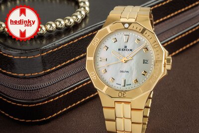 Edox Diver Date Lady Quartz 53020-37jm-nadd