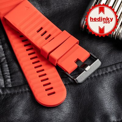 curea din silicon Ricardo 26mm (pentru Garmin Fenix 8/7X/6X (51mm), Tactix etc.), roșu V1, QuickFit