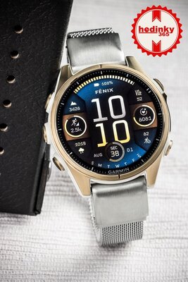 Brățară din oțel Ricardo 20mm (pentru Garmin Fenix 8/7S/6S (43mm) și altele), argintiu, Milanese, QuickFit