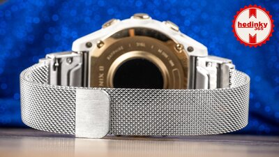 Brățară din oțel Ricardo 20mm (pentru Garmin Fenix 8/7S/6S (43mm) și altele), argintiu, Milanese, QuickFit